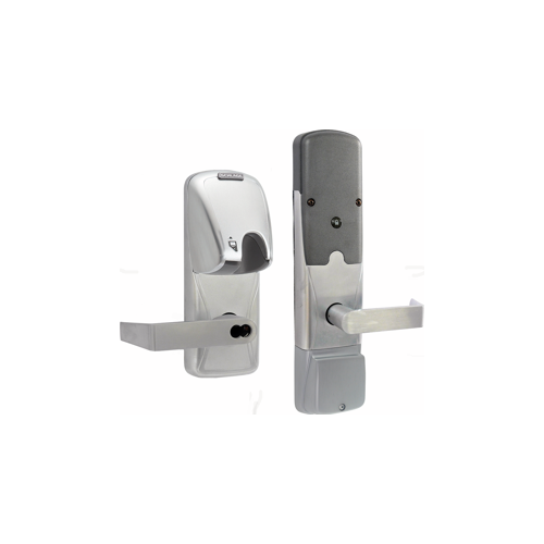 KIT - Mag-Stripe (Insert Card) Networked Wireless Office Cylindrical Lock, Rhodes Lever with SFIC Prep (Small Format IC Core not Included), Satin Chrome 626