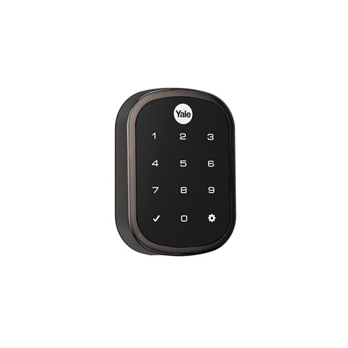 KIT - Touchscreen Deadbolt Keypad, Grade 2, Radio Module (Z-Wave), Key Free, RC Adjustable Backset 2-3/8" - 2-3/4", Oil Rubbed Bronze 613/US10BP