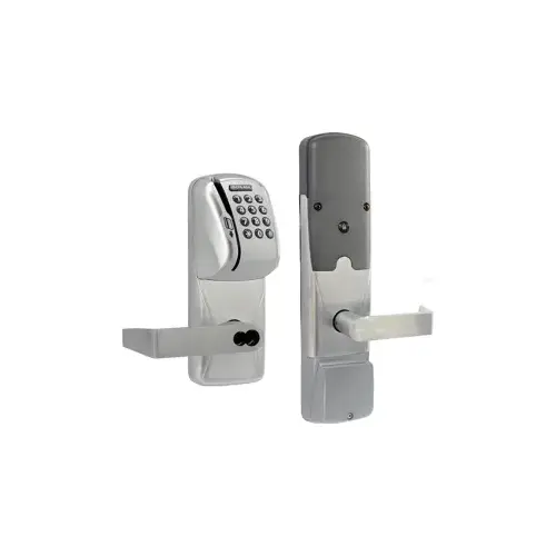 KIT - Mag-Stripe (Swipe Card) and Keypad Networked Wireless Office Mortise Lock, Rhodes Lever with FSIC Prep (Schlage Full Size IC Core not Included), Satin Chrome 626