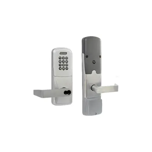 KIT - Keypad Networked Wireless Privacy Mortise Lock, Rhodes Lever with FSIC Prep (Schlage Full Size IC Core not Included), Satin Chrome 626