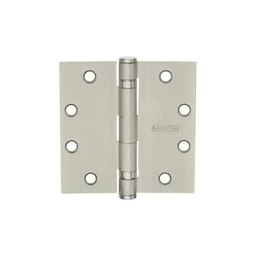 MacPro 5-Knuckle Hinge, Heavy Weight, Full Mortise, Ball Bearing, 4.5" x 4.5" (4545), Steel Base, Satin Chrome US26D/652