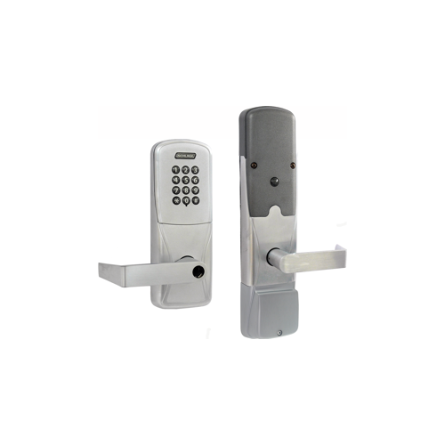 KIT - Keypad Networked Wireless Classroom/Storeroom Mortise Lock, Rhodes Lever Less Cylinder (Conventional Cylinder not Included), Satin Chrome 626