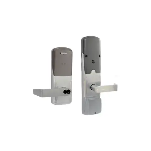 KIT - Multi-Technology Networked Wireless Classroom/Storeroom Mortise Lock, Rhodes Lever, FSIC Prep, Schlage Full Size IC Core Included, 6-Pin C Keyway (1-Bitted Brushed Chrome Cylinder 626), Satin Chrome 626, US26D