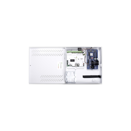 Paxton10, Video/Door Controller with Metal Enclosure and 12-24VDC 4A PSU, Single Door, 4 Camera, Door Contact Input, Exit Button Input, Tamper Input, 2 Relays, 2 SATA Inputs, 12-24VDC, TCP/IP, UL, FCC, White