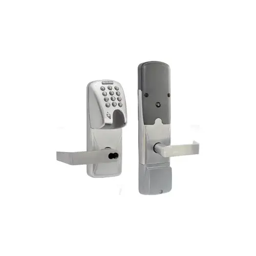 KIT - Mag-Stripe (Insert Card) and Keypad Networked Wireless Privacy Mortise Lock, Rhodes Lever with SFIC Prep (Small Format IC Core not Included), Satin Chrome 626