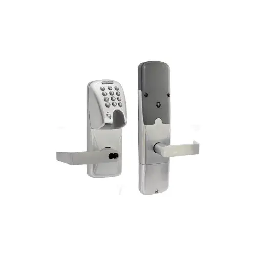 KIT - Mag-Stripe (Insert Card) and Keypad Networked Wireless Apartment Mortise Lock, Rhodes Lever with SFIC Prep (Small Format IC Core not Included), Satin Chrome 626