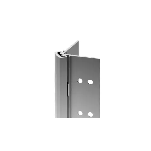 Full Mortise Heavy Duty Geared Continuous Hinge, Beveled Frame Leaf, 95", Clear