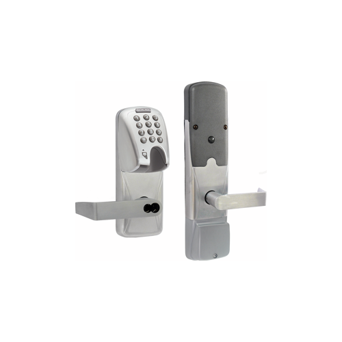 KIT - Mag-Stripe (Insert Card) and Keypad Networked Wireless Classroom/Storeroom Mortise Lock, Rhodes Lever with FSIC Prep (Schlage Full Size IC Core not Included), Satin Chrome 626