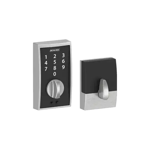 Touch Keypad Deadbolt Camelot, No Key, Triple Option Adjustable Backset, Grade 2, Satin Chrome 626, US26D