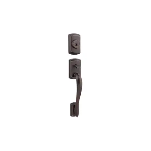 Avalon Handleset, Less Interior Pack, KW1 SmartKey, Radius Corner Adjustable Latch 2-3/8"-2-3/4" Backset, Venetian Bronze 11P/716