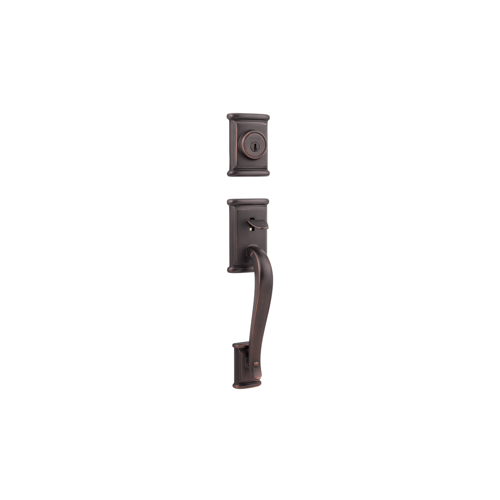 Ashfield Handleset, Less Interior Pack, KW1 Keyway, Radius Corner Adjustable Latch 2-3/8"-2-3/4" Backset, Venetian Bronze 11P/716