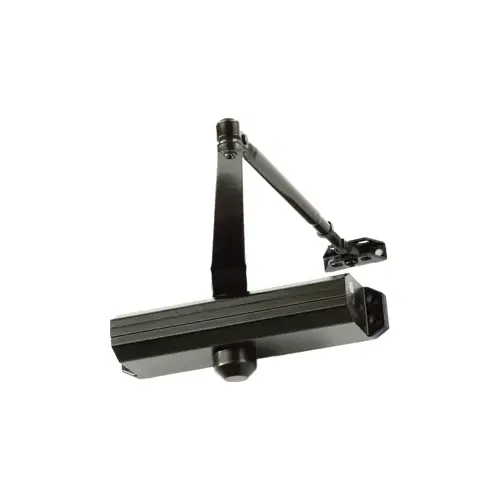 Medium Duty Surface Door Closer, Regular Arm with Parallel Arm Bracket, No Cover, Cast Aluminum, Adjustable Sizes 1-5, Through Bolt, Wood & Machine Screws, ADA, UL, Grade 1, SP313/695 Dark Bronze Painted