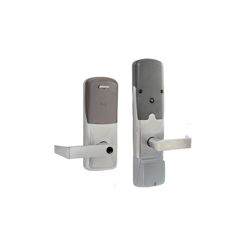 KIT - Multi-Technology Networked Wireless Office Mortise Lock, Rhodes Lever, Key in Lever, 6-Pin C Keyway (0-Bitted Brushed Chrome Cylinder 626), Satin Chrome 626