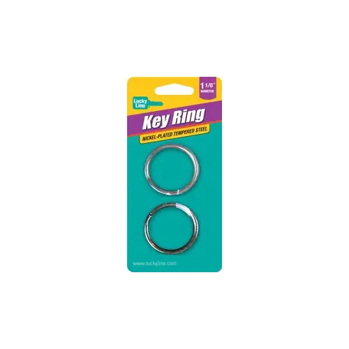 Key Ring 1-1/8" 2/Card Steel