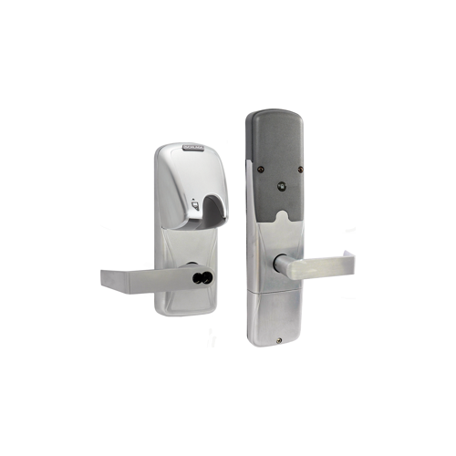 KIT - Mag-Stripe (Insert Card) Networked Wireless Office Cylindrical Lock, Rhodes Lever with FSIC Prep (Schlage Full Size IC Core not Included), Satin Chrome 626