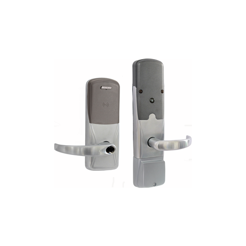 KIT - Multi-Technology Networked Wireless Office Mortise Lock, Sparta Lever with SFIC Prep (Small Format IC Core not Included), Satin Chrome 626