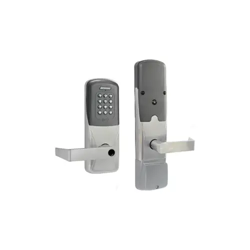 KIT - Multi-Technology and Keypad Networked Wireless Privacy Cylindrical Lock, Rhodes Lever Less Cylinder (Conventional Cylinder not Included), Satin Chrome 626