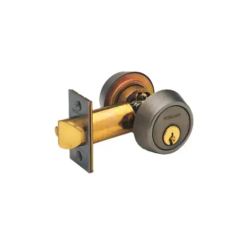 Gatelatch 2-3/8" Backset, Double Cylinder 6-Pin C Keyway, Bright Brass 605, US3