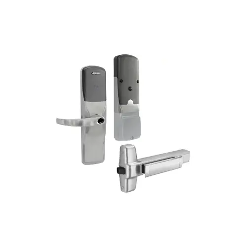 KIT - Multi-Technology Networked Wireless Exit Trim for Rim Exit Device, Sparta Lever with SFIC Prep (Small Format IC Core not Included), Satin Chrome 626