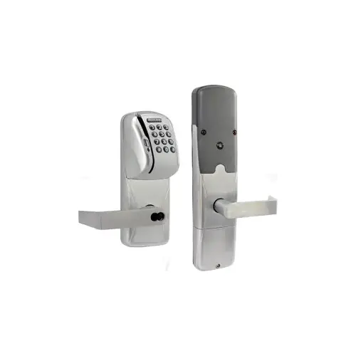 KIT - Mag-Stripe (Swipe Card) and Keypad Networked Wireless Apartment Cylindrical Lock, Rhodes Lever with SFIC Prep (Small Format IC Core not Included), Satin Chrome 626