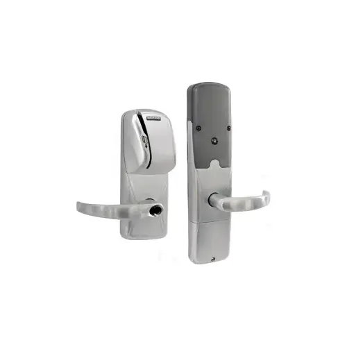 KIT - Mag-Stripe (Swipe Card) Networked Wireless Apartment Cylindrical Lock, Sparta Lever with SFIC Prep (Small Format IC Core not Included), Satin Chrome 626