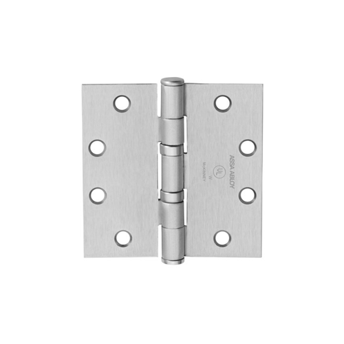 5-Knuckle Hinge, Standard Weight, Full Mortise, Oil Impregnated Bearing (TA), 5.0" x 4.5" (5045), Steel Base, Satin Chrome US26D/652, (NRP) Non-Removable Pin