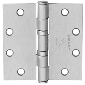 McKinney TA2714 5.0 X 4.5 US26D NRP 5-Knuckle Hinge, Standard Weight, Full Mortise, Oil Impregnated Bearing (TA), 5.0" x 4.5" (5045), Steel Base, Satin Chrome US26D/652, (NRP) Non-Removable Pin