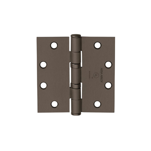 5-Knuckle Hinge, Standard Weight, Full Mortise, Oil Impregnated Bearing (TA), 4.5" x 4.5" (4545), Steel Base, Dark Oxidized Satin Bronze 10BE