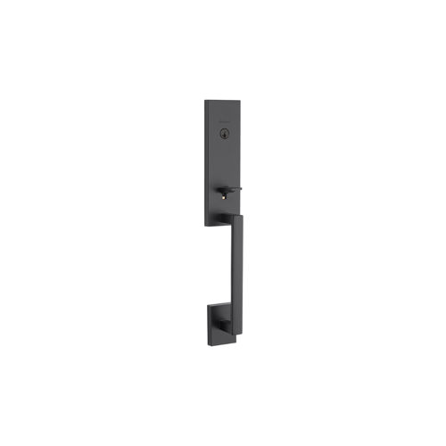 Vancouver Handleset, Less Interior Pack, KW1 SmartKey, 6-Way Adjustable Latch 2-3/8"-2-3/4" Backset, Grade 2, Matte Black 514