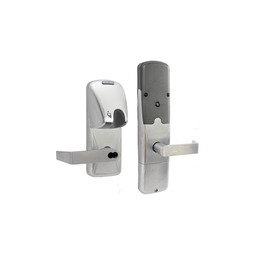 KIT - Mag-Stripe (Insert Card) Networked Wireless Office Cylindrical Lock, Rhodes Lever with SFIC Prep (Small Format IC Core not Included), Satin Chrome 626