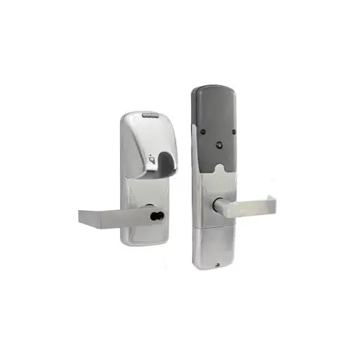 KIT - Mag-Stripe (Insert Card) Networked Wireless Privacy Mortise Lock, Rhodes Lever with SFIC Prep (Small Format IC Core not Included), Satin Chrome 626