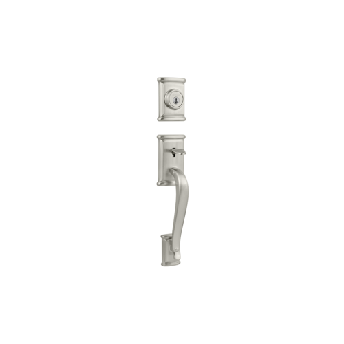 Kwikset 800ADH-LIP15-RCAL5303 SMT Ashfield Handleset, Less Interior Pack, KW1 SmartKey, Radius Corner Adjustable Latch 2-3/8"-2-3/4" Backset, Satin Nickel US15/619