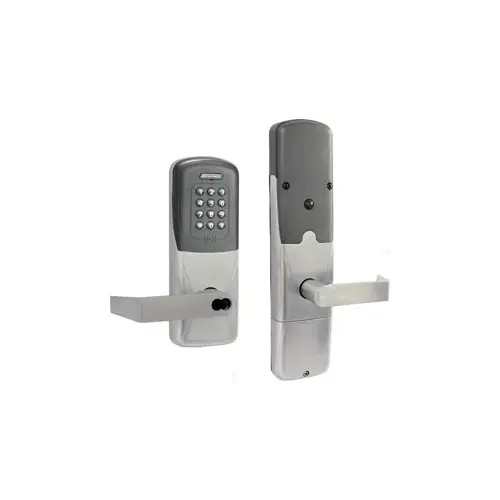 KIT - Multi-Technology and Keypad Networked Wireless Apartment Cylindrical Lock, Rhodes Lever with SFIC Prep (Small Format IC Core not Included), Satin Chrome 626