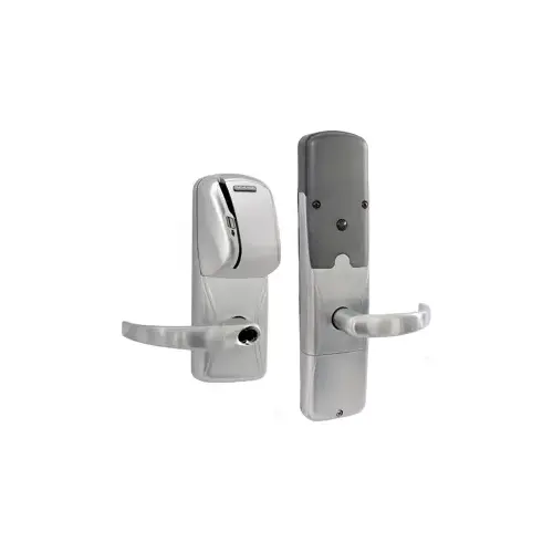 KIT - Mag-Stripe (Swipe Card) Networked Wireless Classroom/Storeroom Mortise Lock, Sparta Lever with SFIC Prep (Small Format IC Core not Included), Satin Chrome 626