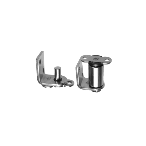 Ajax Double Acting Horizontal Pivot Hinge Set Hold Open, Satin Chrome US26D, 626