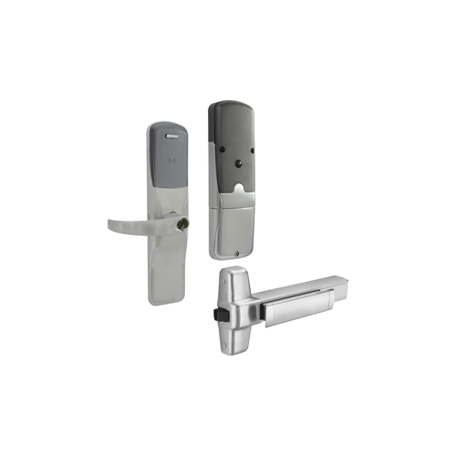 KIT - Multi-Technology Networked Wireless Exit Trim for Rim Exit Device, Sparta Lever with FSIC Prep (Schlage Full Size IC Core not Included), Satin Chrome 626