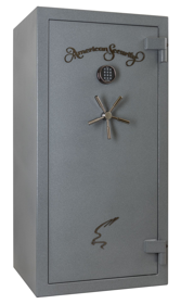 AMSEC NF6030-E1-LTN-F-GY-A 14-14-28+2 Gun Safe 90 Minute Fire, Gunmetal Gray with Black Nickel Hardware, ESL10XL Electronic Keypad, 854lb