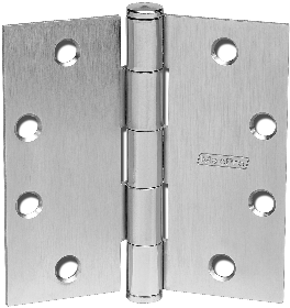 McKinney MP79 4.5 X 4.5 US26D MacPro 5-Knuckle Hinge, Standard Weight, Full Mortise, Plain Bearing, 4.5" x 4.5" (4545), Steel Base, Satin Chrome US26D/652