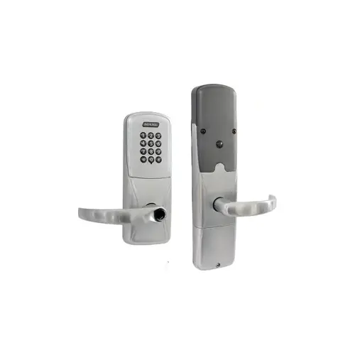 KIT - Keypad Networked Wireless Classroom/Storeroom Cylindrical Lock, Sparta Lever, Key in Lever, 6-Pin C Keyway (0-Bitted Brushed Chrome Cylinder 626), Satin Chrome 626