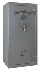 AMSEC NF6032-E1-LTN-F-GY-A 9-9-18+2 Gun Safe 90 Minute Fire, Gunmetal Gray with Black Nickel Hardware, ESL10XL Electronic Keypad,761lb