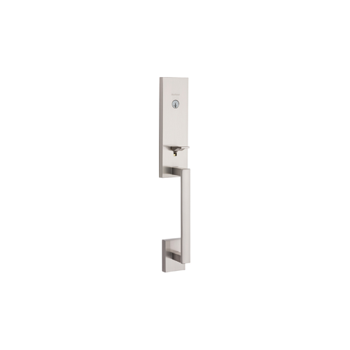 Vancouver Handleset, Less Interior Pack, KW1 SmartKey, 6-Way Adjustable Latch 2-3/8"-2-3/4" Backset, Grade 2, Satin Nickel US15/619