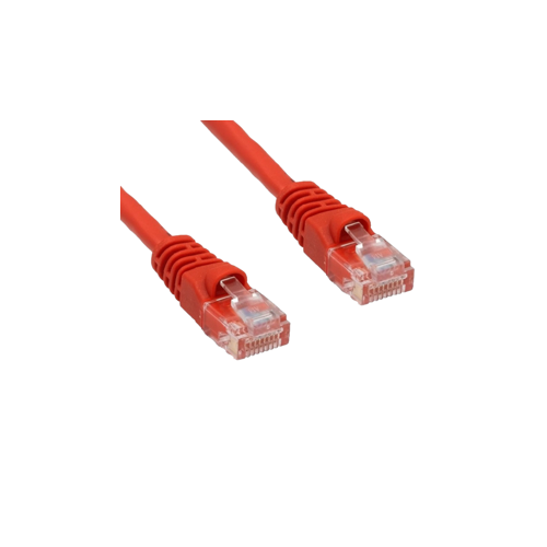 7ft, Patch Cable, CAT5E, 350 MHz, Unshielded, RJ-45, 24 AWG, Red