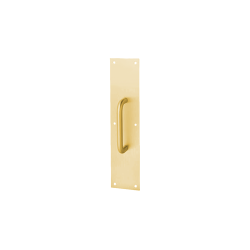 Pull Plate 3.5" x 15", Pull Size 3/4" Diameter x 5-1/2" CTC Mounting Bright Brass