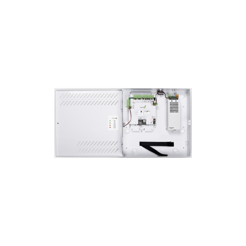 Paxton10, Single Door Controller with Metal Housing and 12-24VDC 2 Amp PSU, Wall Mount, TCP/IP, 2 Relays, Door Contact Input, Exit Button Input, Tamper Input, PoE, 24VAC, UL, FCC