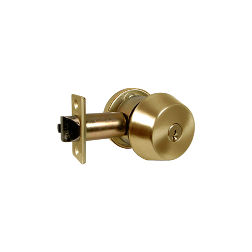 KIT - Gate Lock Double Cylinder, Marks C Keyway, 6 Pin, 2-3/4" Backset, Bright Brass US3/605