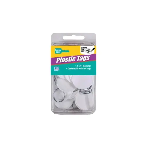 Label-It Tag w/Ring White 25/Pack