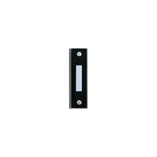 Trine Access Technology 66B Push Button, Black with White Bar, 2-3/4" H x 3/4" W, up to 30 Volts AC or DC