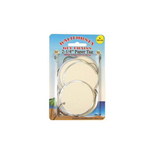 2-1/4" Paper Tag w/Ring Card/10 White