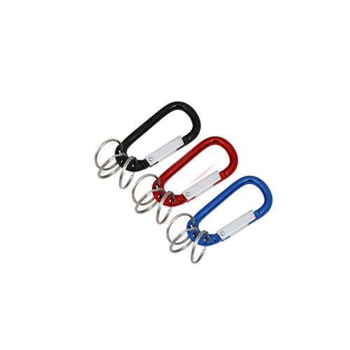 3-Ring Carabiner Keychain Assorted Colors 1/Card