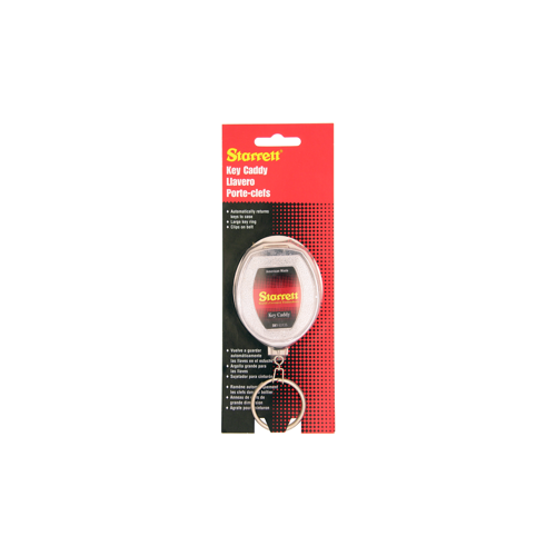 Starrett Key CaddyPart No. SK1Key Caddy returns keys and other articles automatically and features a heavy-duty die-cast case 21" stainless steel chain and a large key ring.